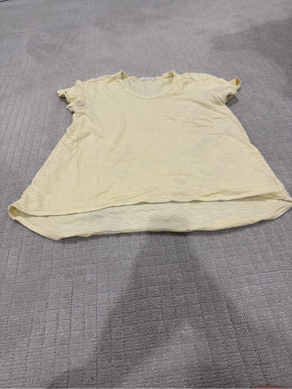 Wilt Yellow Slub Cotton Short Sleeve Hi-Low T-Shirt Size Large Women’s Casual